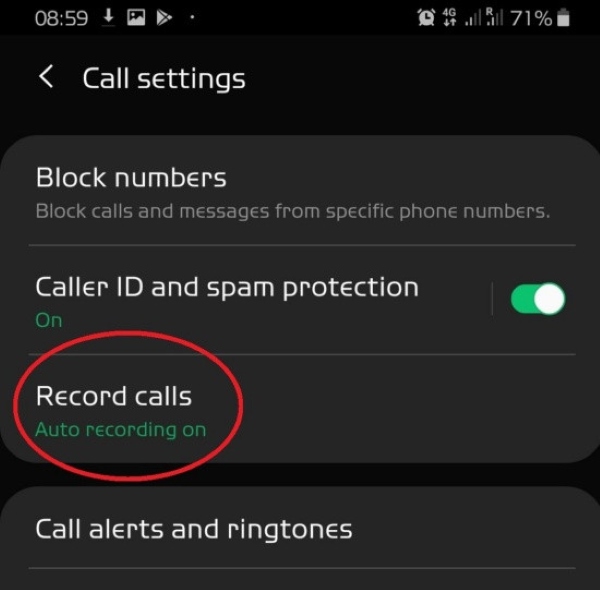 Ứng dụng ghi âm trên samsung