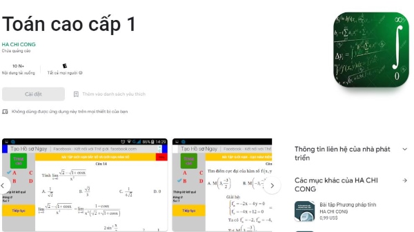 App giải toán cao cấp