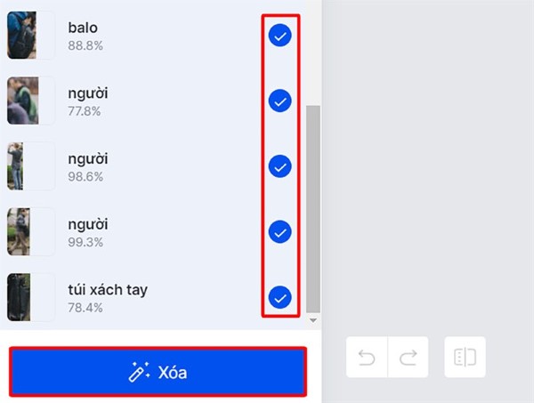 xóa vật thể khỏi ảnh online