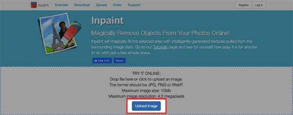 xóa vật thể khỏi ảnh online