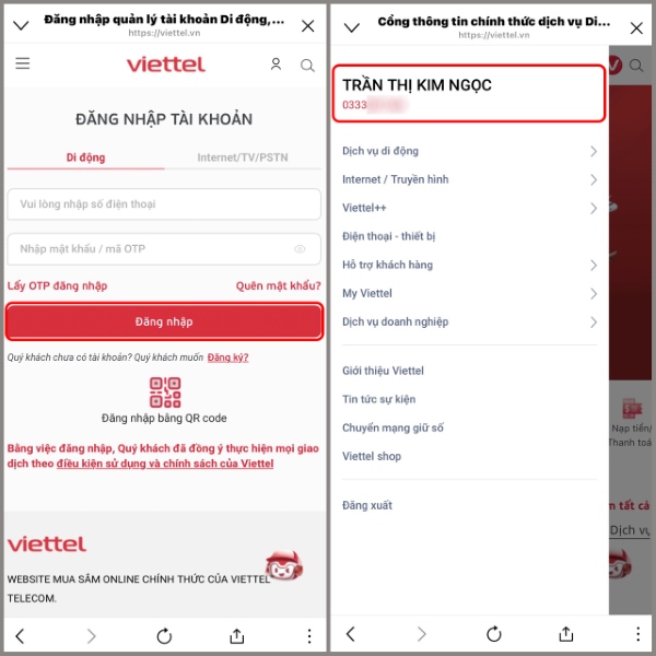 kiểm tra số điện thoại của mình Viettel