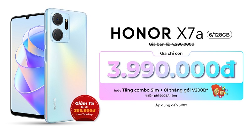 Viettel Store chính thức mở bán Honor X7a trên toàn quốc