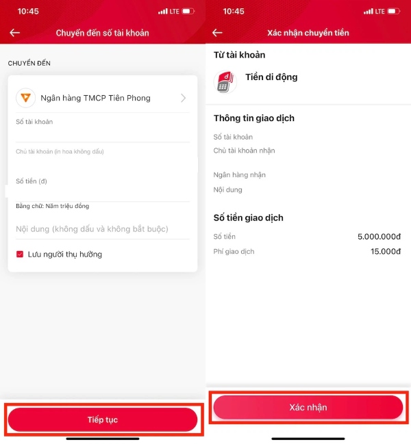 rút tiền từ sim điện thoại về thẻ ngân hàng