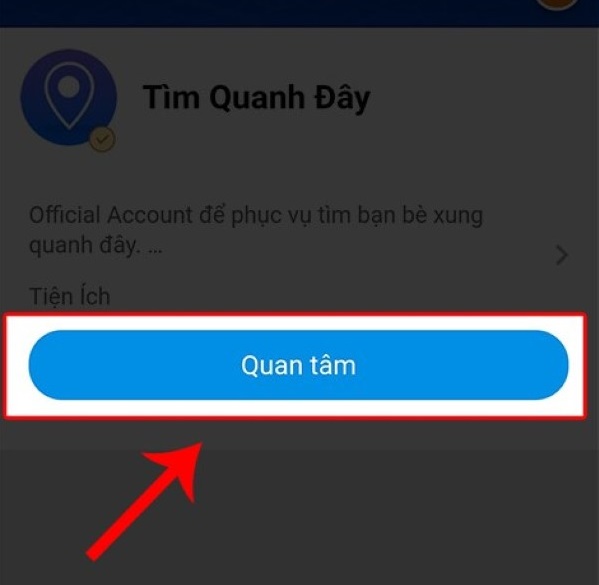 cách tìm bạn quanh đây trên Zalo