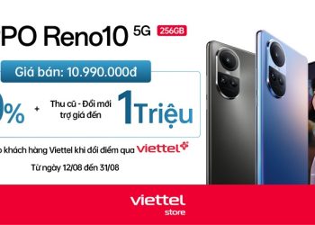 Viettel Store chính thức mở bán OPPO Reno10 5G, giá chỉ 10.990.000đ