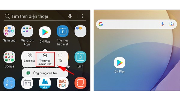 Tạo shortcut trên Android