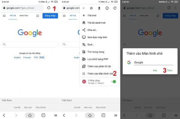 Tạo shortcut trên Android