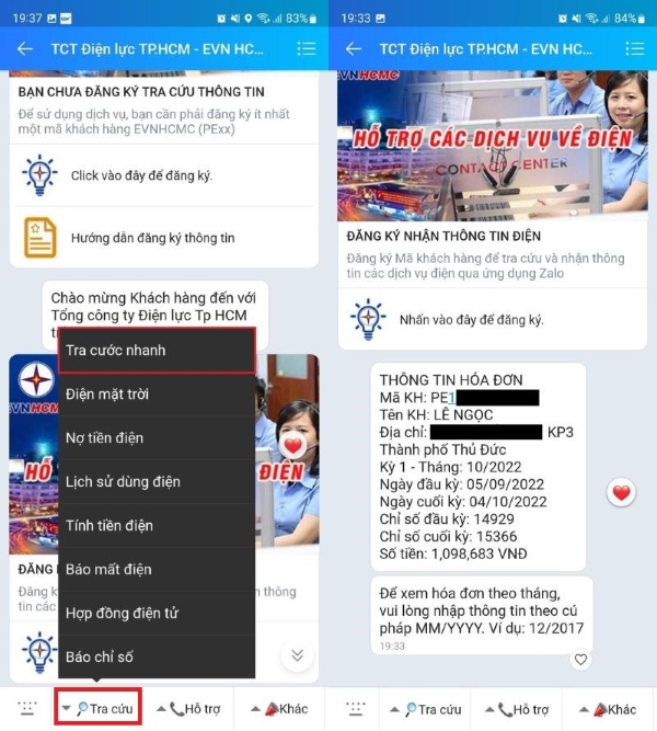 cách đóng tiền điện online