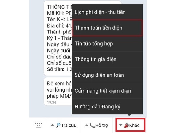 cách đóng tiền điện online