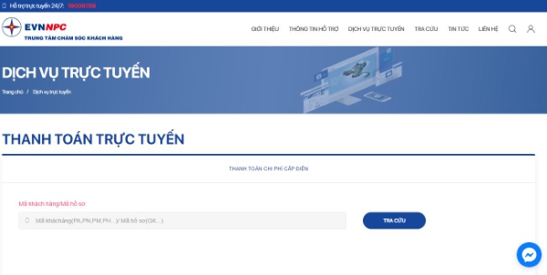 cách đóng tiền điện online