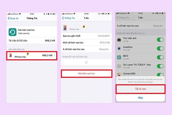 Cách xoá dữ liệu ứng dụng trên iphone