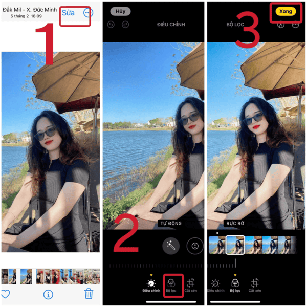 chỉnh ảnh iphone
