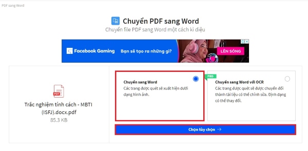chuyển pdf sang word
