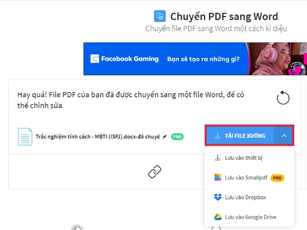 chuyển pdf sang word