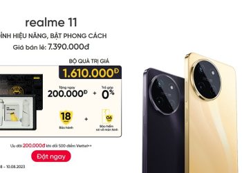 Đặt trước realme 11 4G và realme 11 Pro 5G chỉ từ 7,39 triệu đồng, nhận ngay bộ quà tặng hấp dẫn