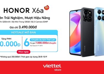 Viettel Store chính thức mở bán HONOR X6a giá chỉ 3.490.000đ, cùng cơ hội trúng chuyến du lịch Thái Lan