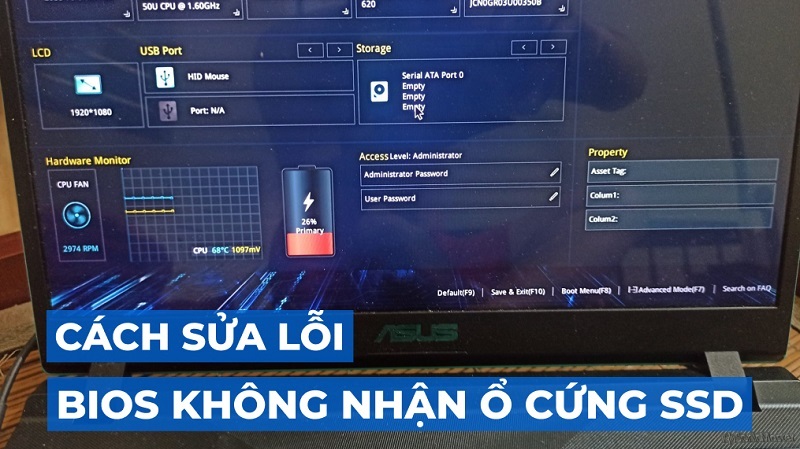 khắc phục lỗi bios không nhận ổ cứng