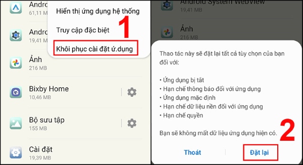không tìm thấy ứng dụng nào để mở url