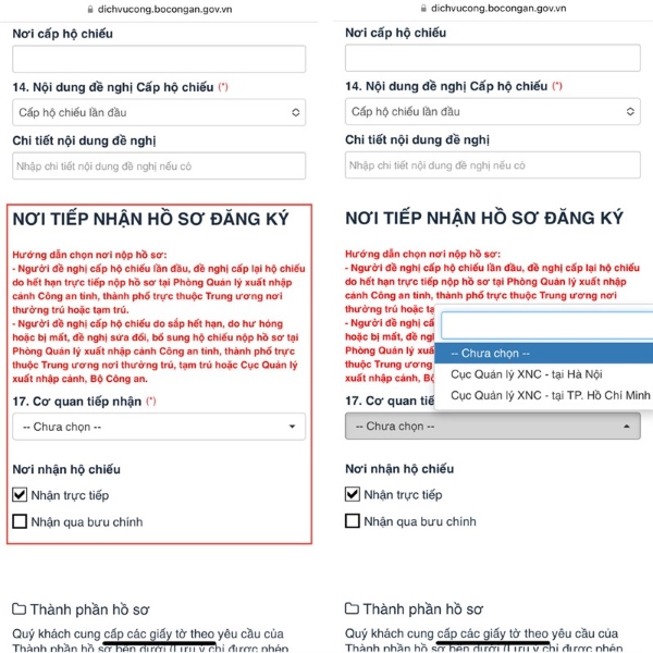 làm hộ chiếu gắn chip online