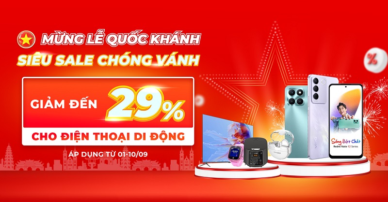 Mừng lễ Quốc Khánh – Siêu sale chóng vánh