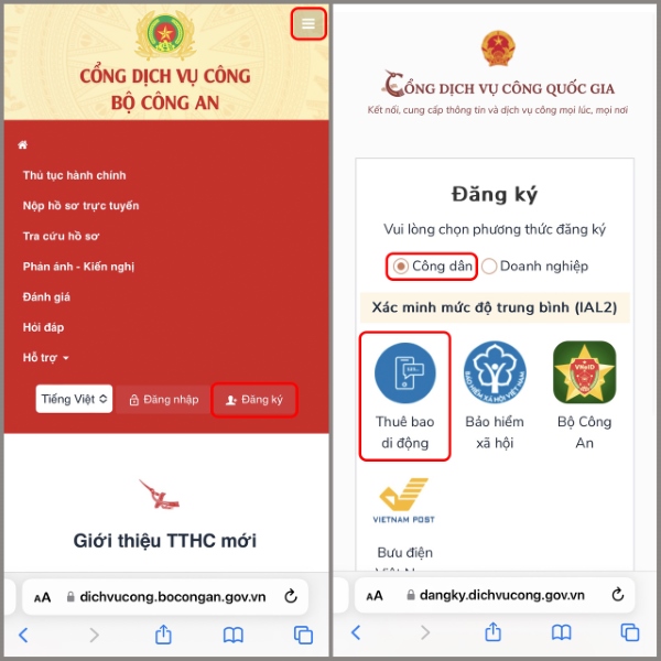 ứng dụng làm hộ chiếu online