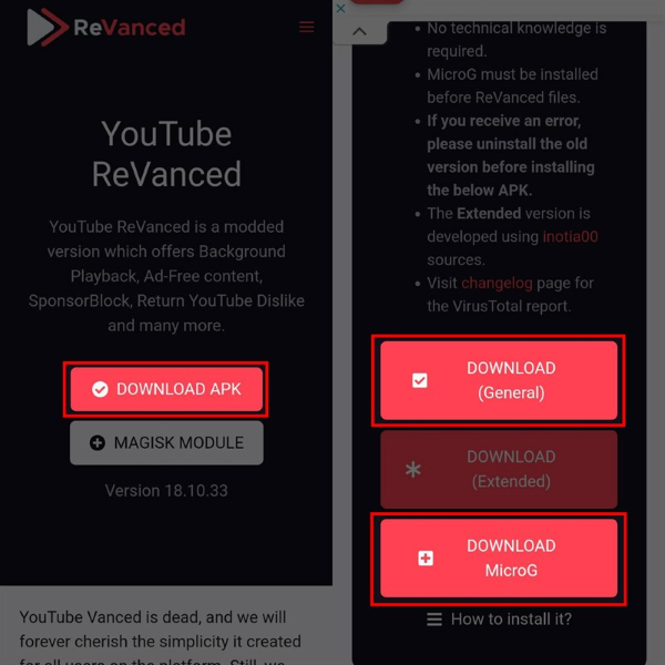 youtube vanced bị lỗi