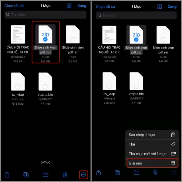 Cách mở file rar trên iphone