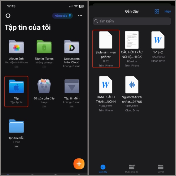 Cách mở file rar trên iphone
