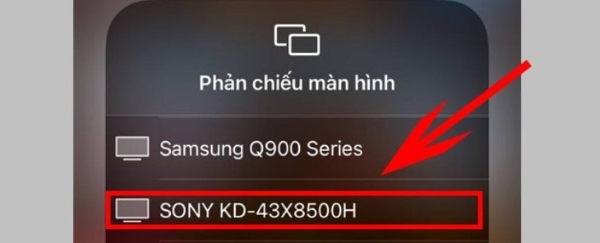 Cách phản chiếu màn hình iPhone lên tivi sony