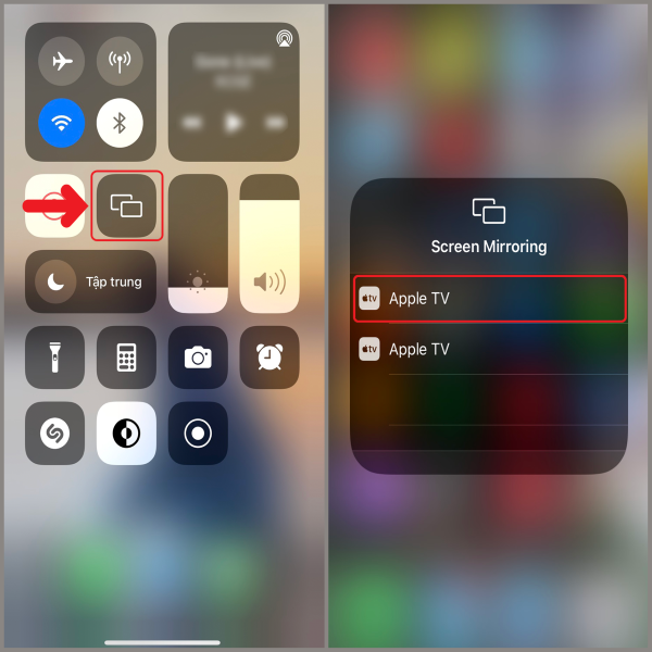 Cách phản chiếu màn hình iPhone lên tivi sony