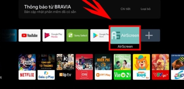 Cách phản chiếu màn hình iPhone lên tivi sony