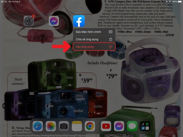Cách xoá ứng dụng trên iPad
