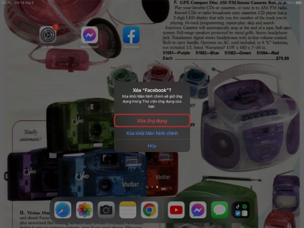 Cách xoá ứng dụng trên iPad