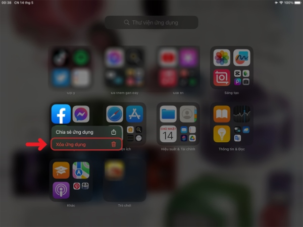 Cách xoá ứng dụng trên iPad