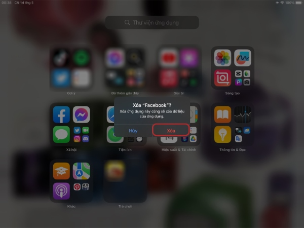 Cách xoá ứng dụng trên iPad