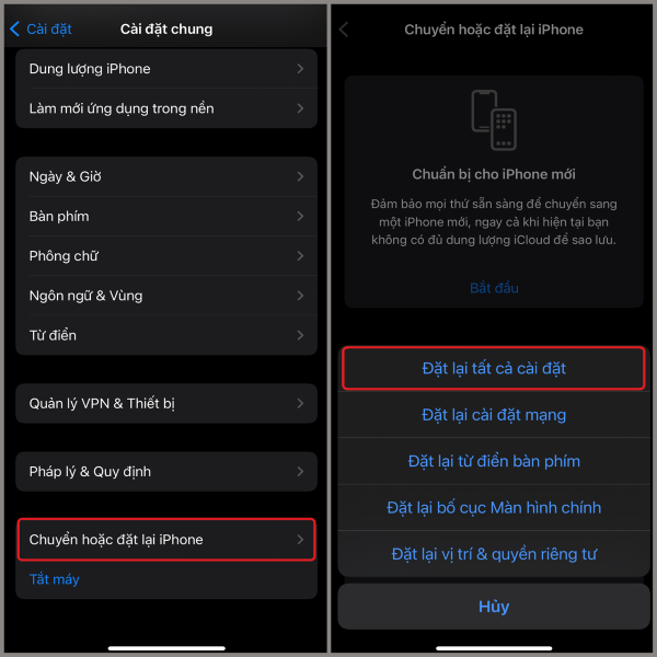 Lỗi thông báo trên iPhone