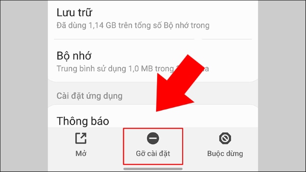 Lỗi ứng dụng chưa được cài đặt