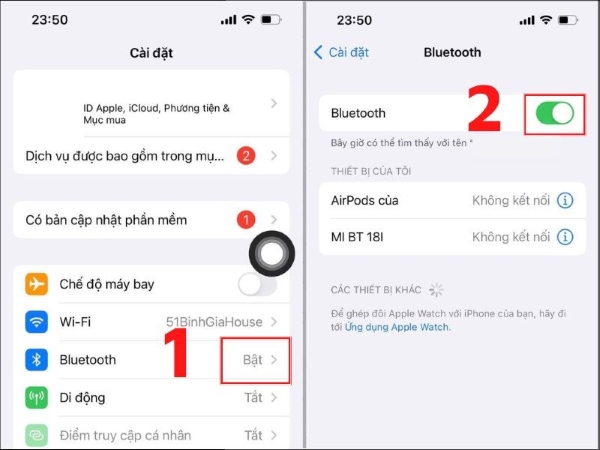 Reset tai nghe Airpods