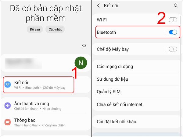 Cách kết nối tai nghe bluetooth với điện thoại samsung