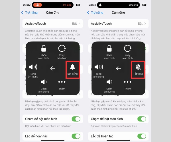 cách bật tắt chế độ im lặng trên iphone​