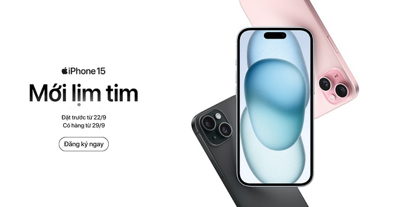 Đăng ký nhận thông tin iPhone 15 Series, nhận suất ưu tiên đặt trước và nhiều ưu đãi hấp dẫn độc quyền từ Viettel Store