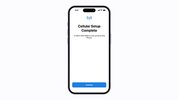 Sau khi quá trình thiết lập hoàn tất, chọn "Tiếp tục"