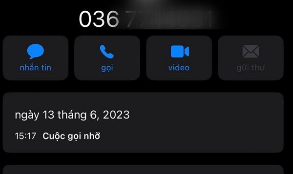 Lịch sử cuộc gọi iPhone