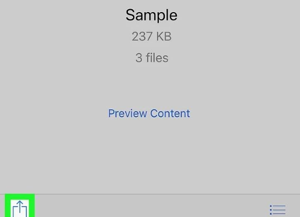 mở file zip trên iphone