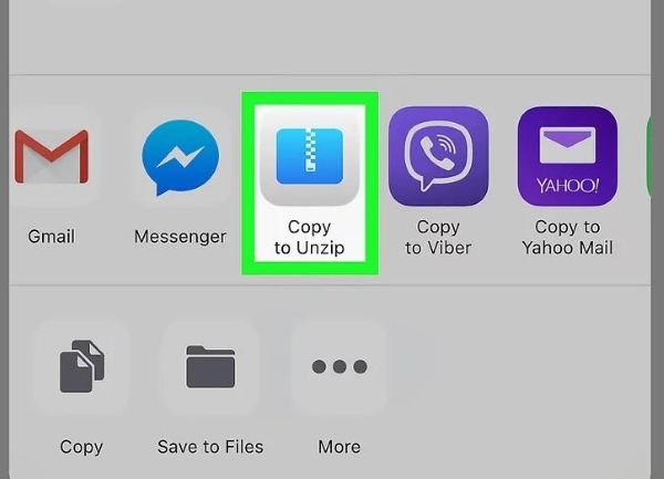 mở file zip trên iphone