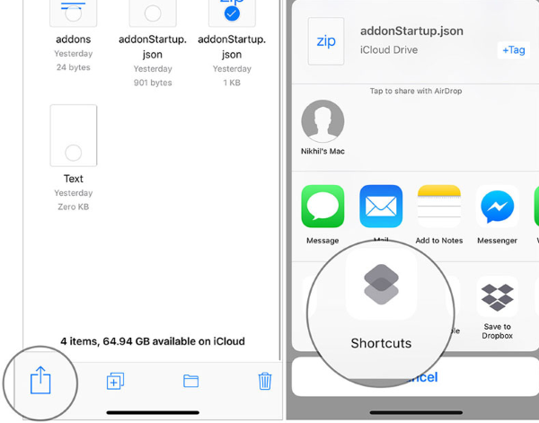 mở file zip trên iphone