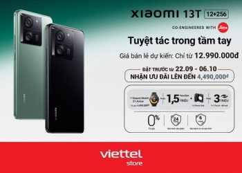 Đặt trước Xiaomi 13T (12+256GB) nhận ngay bộ quà tặng lên tới 4.490.000đ