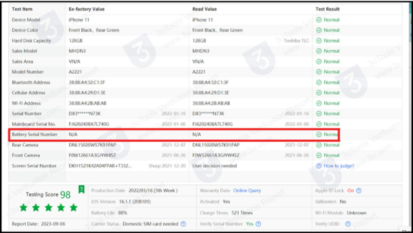 cách kiểm tra pin iphone đã bị thay chưa