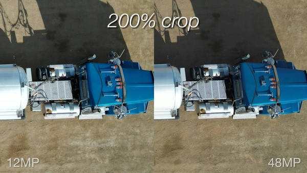 Chi tiết lỗ kim loại rõ nét hơn trên bức ảnh 48MP