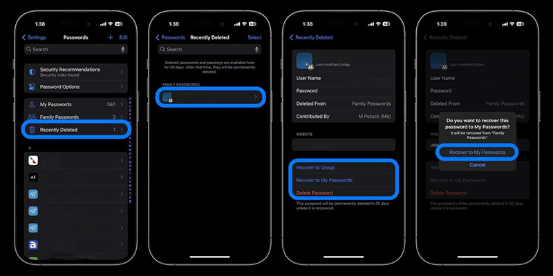 Các bước để khôi phục mật khẩu trên máy sau khi xoá mật khẩu dùng chung